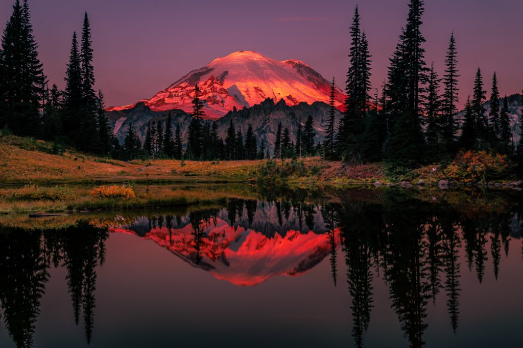 Sunrise At Tipsoo Lake - Gary Hill